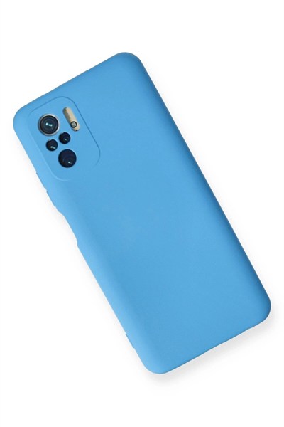 Mey İthalat®   Redmi Note 10 Kılıf Nano içi Kadife Silikon - Mavi