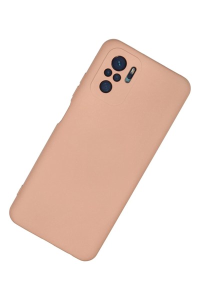 Mey İthalat®   Redmi Note 10 Kılıf Nano içi Kadife Silikon - Pudra