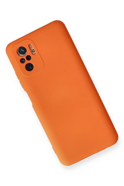 Mey İthalat®   Redmi Note 10 Kılıf Nano içi Kadife Silikon - Turuncu