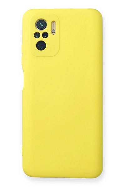 Mey İthalat®   Redmi Note 10 Kılıf Nano içi Kadife Silikon - Sarı
