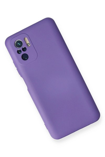 Mey İthalat®   Redmi Note 10 Kılıf Nano içi Kadife Silikon - Mor