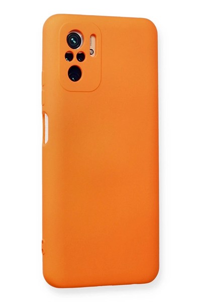 Mey İthalat®   Redmi Note 10 Kılıf Nano içi Kadife Silikon - Turuncu