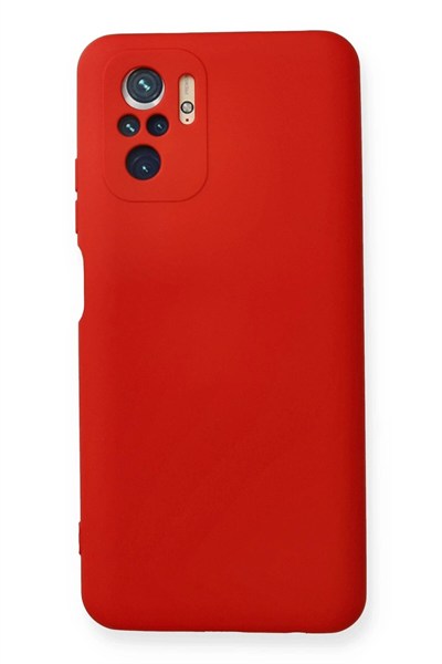Mey İthalat®   Redmi Note 10 Kılıf Nano içi Kadife Silikon - Kırmızı