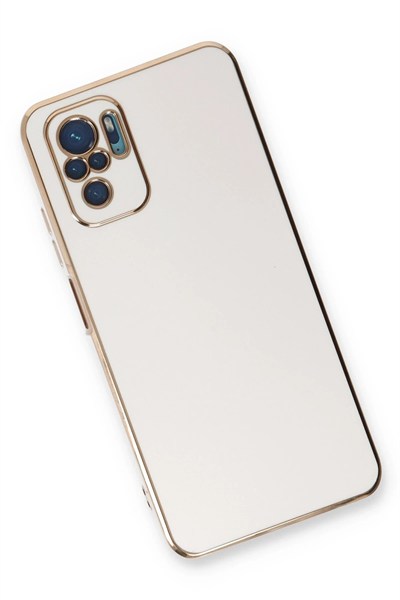 Mey İthalat®   Redmi Note 10 Kılıf Volet Silikon - Beyaz
