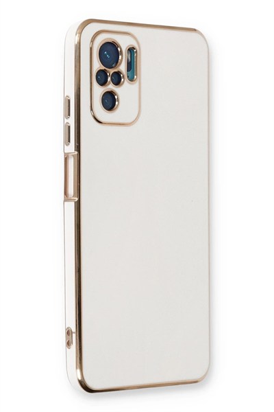 Mey İthalat®   Redmi Note 10 Kılıf Volet Silikon - Beyaz