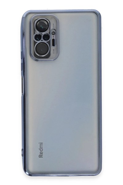 Mey İthalat®   Redmi Note 10 Pro Kılıf  Lensli Silikon - Açık Mavi