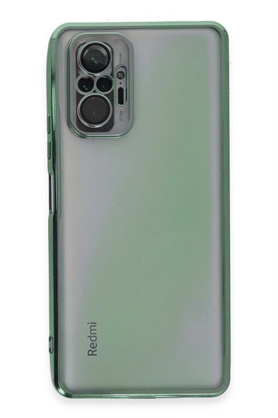 Mey İthalat®   Redmi Note 10 Pro Kılıf  Lensli Silikon - Yeşil