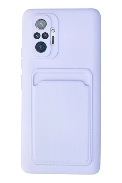 Mey İthalat®   Redmi Note 10 Pro Kılıf Kelvin Kartvizitli Silikon - Lila