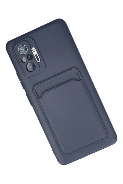 Mey İthalat®   Redmi Note 10 Pro Kılıf Kelvin Kartvizitli Silikon - Lacivert