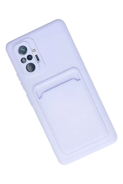 Mey İthalat®   Redmi Note 10 Pro Kılıf Kelvin Kartvizitli Silikon - Lila