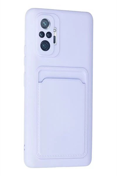 Mey İthalat®   Redmi Note 10 Pro Kılıf Kelvin Kartvizitli Silikon - Lila