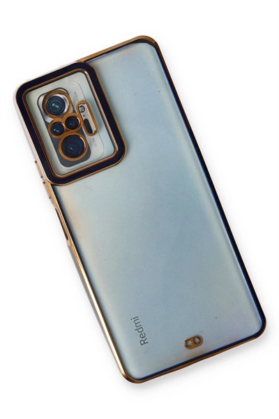 Mey İthalat®   Redmi Note 10 Pro Kılıf Liva Lens Silikon - Mavi