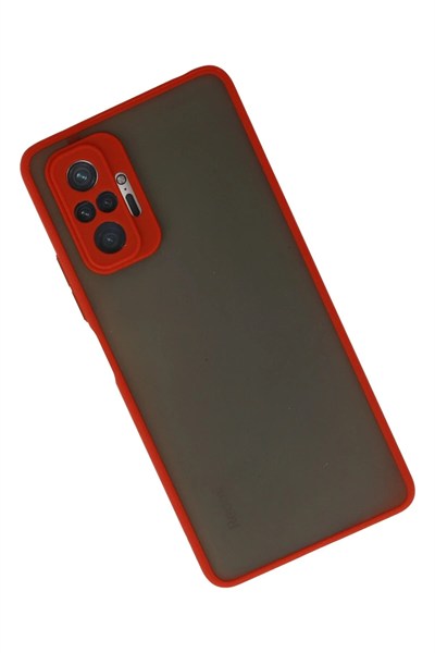 Mey İthalat®   Redmi Note 10 Pro Kılıf Montreal Silikon Kapak - Kırmızı