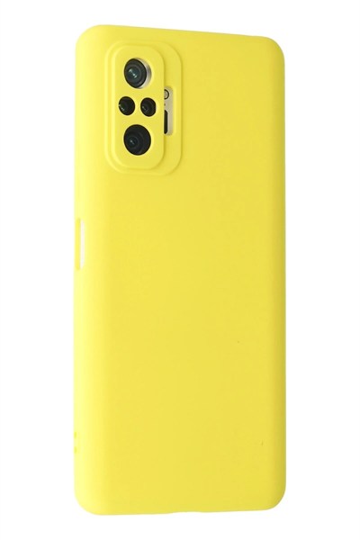 Mey İthalat®   Redmi Note 10 Pro Kılıf Nano içi Kadife Silikon - Sarı