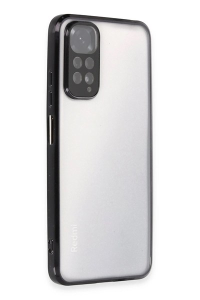 Mey İthalat®   Redmi Note 11 Kılıf  Lensli Silikon - Siyah