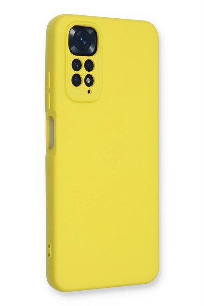 Mey İthalat®   Redmi Note 11 Kılıf Nano içi Kadife Silikon - Sarı