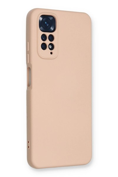 Mey İthalat®   Redmi Note 11 Kılıf Nano içi Kadife Silikon - Pudra