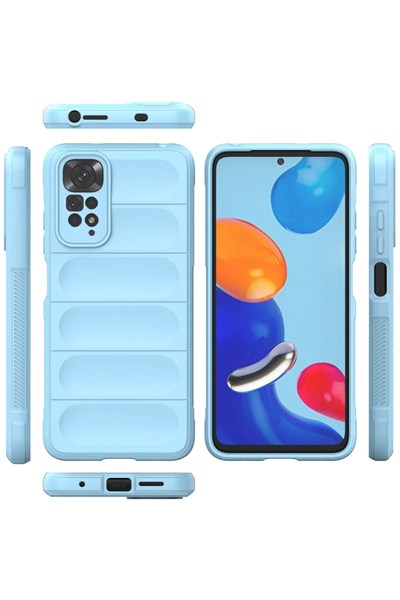 Mey İthalat®   Redmi Note 11 Kılıf Optimum Silikon - Sky Blue