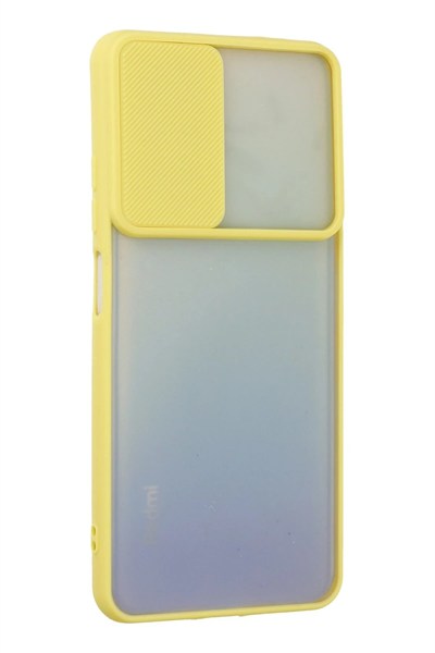 Mey İthalat®   Redmi Note 11 Kılıf Palm Buzlu Kamera Sürgülü Silikon - Sarı