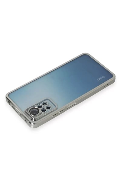 Mey İthalat®   Redmi Note 11 Pro Kılıf  Lensli Silikon - Gümüş