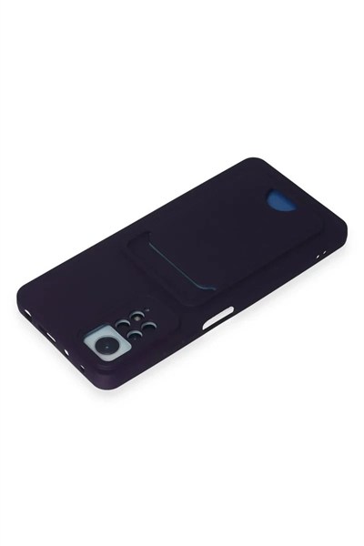 Mey İthalat®   Redmi Note 11 Pro Kılıf Kelvin Kartvizitli Silikon - Derin Mor