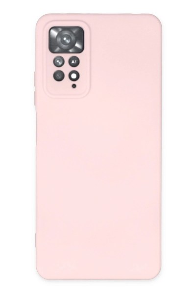 Mey İthalat®   Redmi Note 11 Pro Kılıf Nano içi Kadife Silikon - Pudra