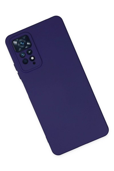 Mey İthalat®   Redmi Note 11 Pro Kılıf Nano içi Kadife Silikon - Mor