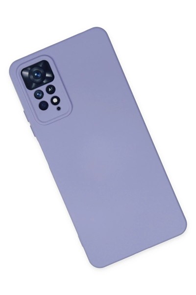 Mey İthalat®   Redmi Note 11 Pro Kılıf Nano içi Kadife Silikon - Lila