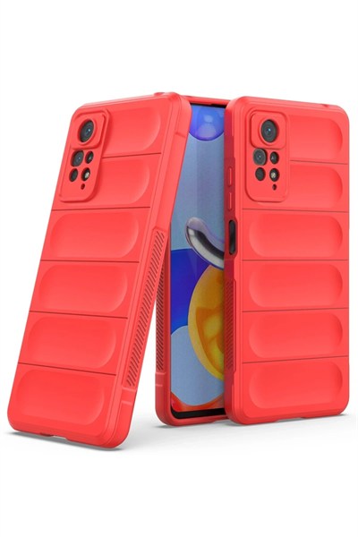 Mey İthalat®   Redmi Note 11 Pro Kılıf Optimum Silikon - Kırmızı