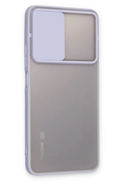 Mey İthalat®   Redmi Note 11 Pro Plus 5G Kılıf Palm Buzlu Kamera Sürgülü Silikon - Lila