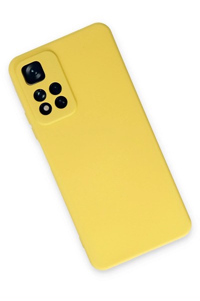 Mey İthalat®   Redmi Note 11 Pro Plus 5G Kılıf Nano içi Kadife Silikon - Sarı