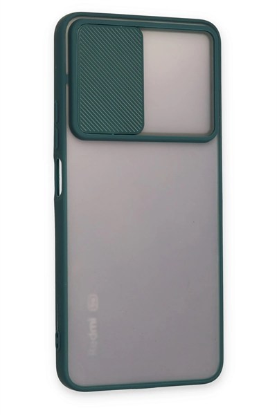 Mey İthalat®   Redmi Note 11 Pro Plus 5G Kılıf Palm Buzlu Kamera Sürgülü Silikon - Yeşil