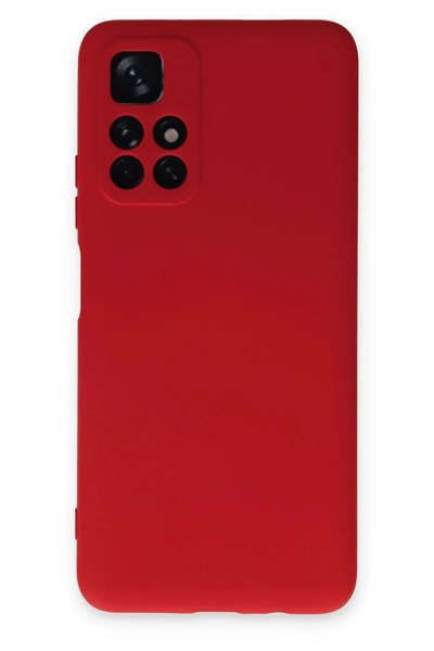Mey İthalat®   Redmi Note 11T Kılıf Nano içi Kadife Silikon - Kırmızı