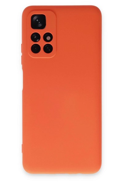 Mey İthalat®   Redmi Note 11T Kılıf Nano içi Kadife Silikon - Turuncu