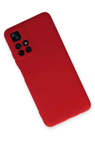 Mey İthalat®   Redmi Note 11T Kılıf Nano içi Kadife Silikon - Kırmızı