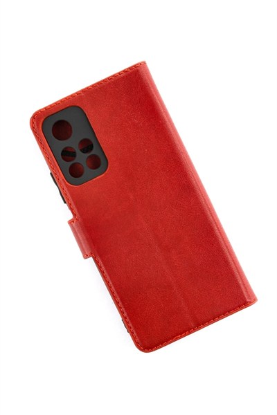 Mey İthalat®   Redmi Note 11T Kılıf Trend S Plus Kapaklı Kılıf - Kırmızı