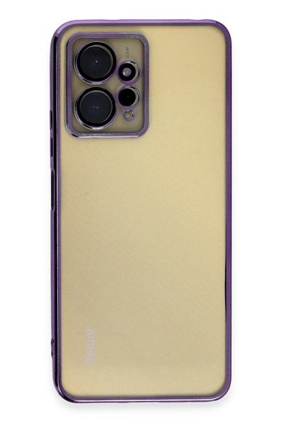 Mey İthalat®   Redmi Note 12 4G Kılıf  Lensli Silikon - Mor