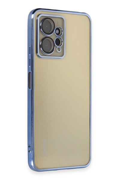 Mey İthalat®   Redmi Note 12 4G Kılıf  Lensli Silikon - Açık Mavi