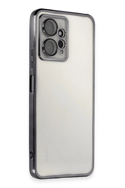 Mey İthalat®   Redmi Note 12 4G Kılıf  Lensli Silikon - Siyah