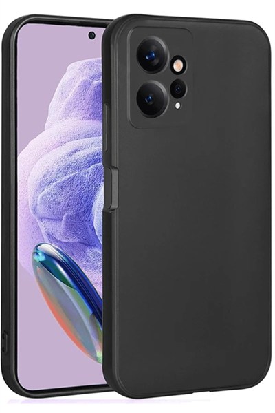 Mey İthalat®   Redmi Note 12 4G Kılıf First Silikon - Siyah