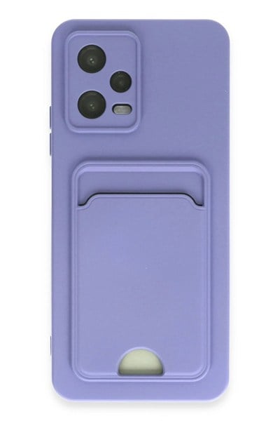 Mey İthalat®   Redmi Note 12 4G Kılıf Kelvin Kartvizitli Silikon - Lila