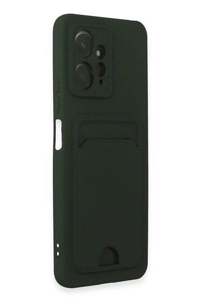 Mey İthalat®   Redmi Note 12 4G Kılıf Kelvin Kartvizitli Silikon - Koyu Yeşil
