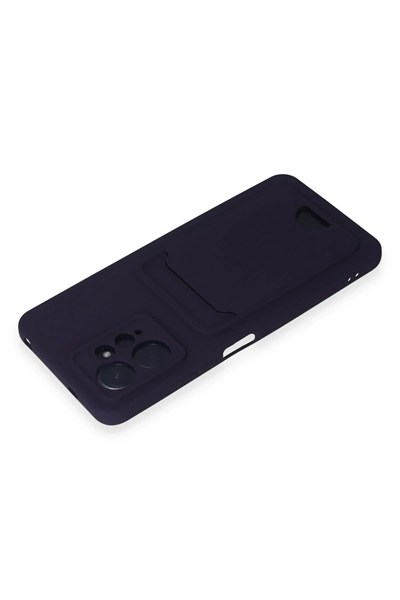 Mey İthalat®   Redmi Note 12 4G Kılıf Kelvin Kartvizitli Silikon - Derin Mor