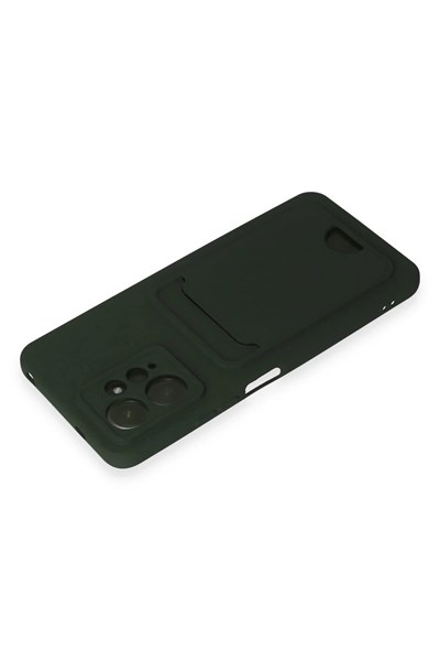 Mey İthalat®   Redmi Note 12 4G Kılıf Kelvin Kartvizitli Silikon - Koyu Yeşil