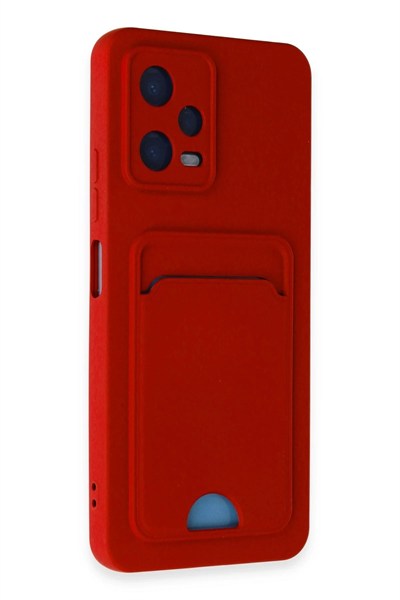 Mey İthalat®   Redmi Note 12 4G Kılıf Kelvin Kartvizitli Silikon - Kırmızı