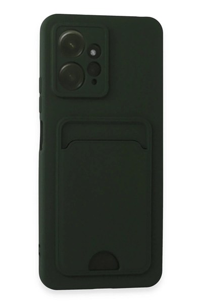 Mey İthalat®   Redmi Note 12 4G Kılıf Kelvin Kartvizitli Silikon - Koyu Yeşil