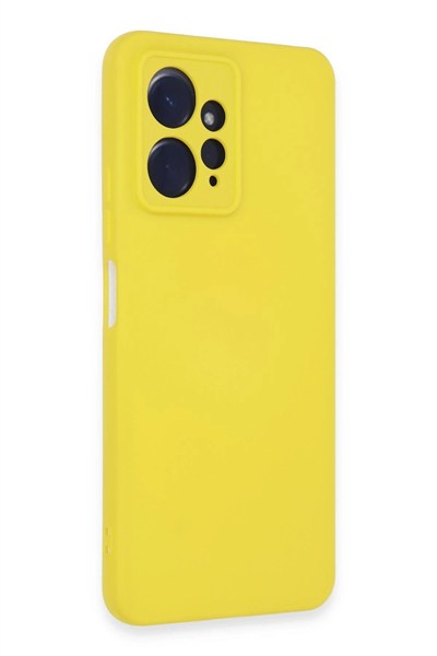 Mey İthalat®   Redmi Note 12 4G Kılıf Nano içi Kadife Silikon - Sarı