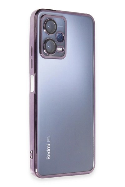 Mey İthalat®   Redmi Note 12 5G Kılıf  Lensli Silikon - Mor