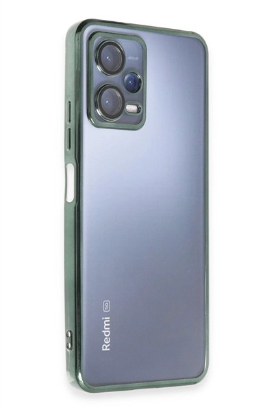Mey İthalat®   Redmi Note 12 5G Kılıf  Lensli Silikon - Yeşil