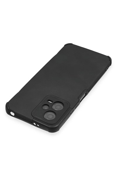 Mey İthalat®   Redmi Note 12 5G Kılıf Loop Deri Silikon - Siyah